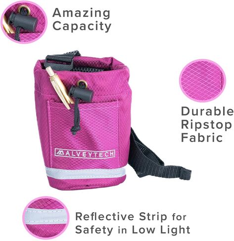 AlveyTech Unbreakable Universal Fabric Cup Holder - For Mobility Scooters, Transport Power Chair, Wheelchair, ATV, Walker, Stroller, Go-Kart, UTV, Cars, Boat, E-Bike Water/Drink Bottle Holders (Black) in Saudi Arabia