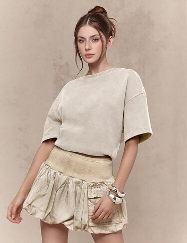 PEHMEA 3 Pcs Women's Oversized T-Shirts Cotton Short Sleeve Vintage Washed Baggy Boyfriend Streetwear Summer Tops in Kuwait