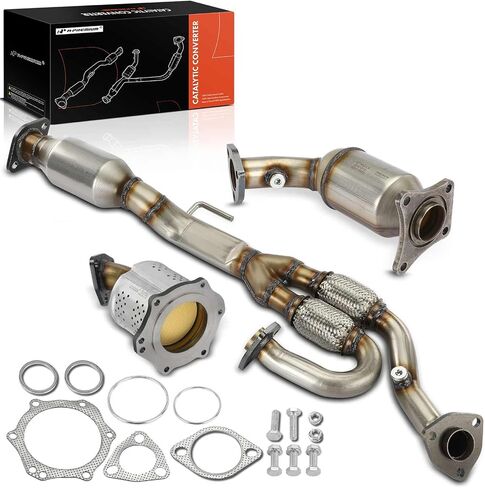 A-Premium Front and Rear 3-PC Catalytic Converter Kit Direct-Fit Compatible with Nissan Maxima 2004-2006, Quest 2004-2009, 3.5L, EPA Compliant in Saudi Arabia