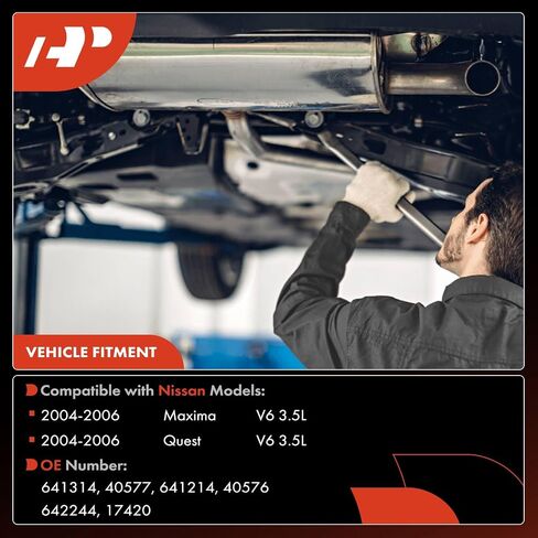 A-Premium Front and Rear 3-PC Catalytic Converter Kit Direct-Fit Compatible with Nissan Maxima 2004-2006, Quest 2004-2009, 3.5L, EPA Compliant in Saudi Arabia