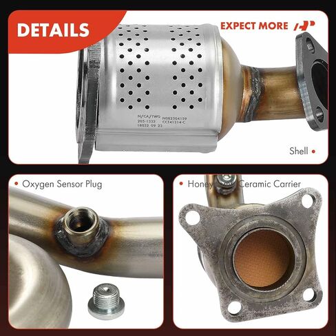 A-Premium Front and Rear 3-PC Catalytic Converter Kit Direct-Fit Compatible with Nissan Maxima 2004-2006, Quest 2004-2009, 3.5L, EPA Compliant in Saudi Arabia