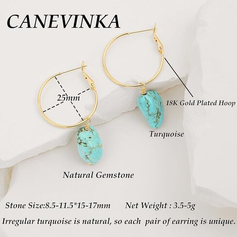 18K Gold Plated Chunky Hoop Earrings Simple Thick Huggie Earrings for Women Elegant Minimalist Jewelry in Kuwait