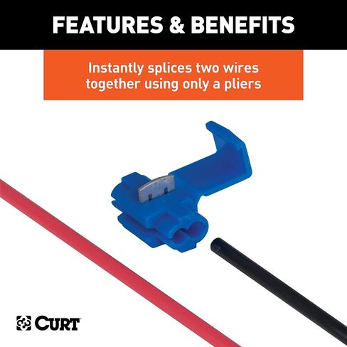 Curt 58280 18-14 Gauge Blue Snap Lock Connectors ، 100 pack in Saudi Arabia