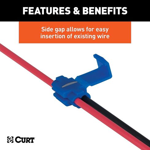 Curt 58280 18-14 Gauge Blue Snap Lock Connectors ، 100 pack in Saudi Arabia