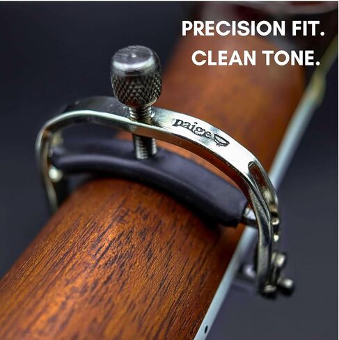 Paige 6-String Standard Guitar Capo - Made in the USA,- Premium Capo for Acoustic and Standard Guitars, Ultra-Thin Design with Adjustable Tension, Satin Nickel Finish in Saudi Arabia