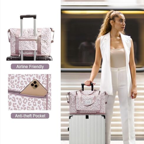 Woomada القابلة للطي Duffel و Weekender و Carry-On Bag مع مساحة قابلة للتوسيع in Kuwait