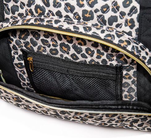 Women Exercise Fitness Gym Travel & Weekender Duffel bag Waterproof Wet Storage Yoga Mat Storage Shoe Storage Carry On Luggage (Quilted Outer, Animal Print) in Saudi Arabia