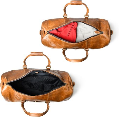 Duffle Bag For Men and Women, 21 Inch Vintage Buffalo Leather Travel Duffle Bag, Genuine Carry On Overnight Bag, Weekender Gym Bag with Shoulder Strap, Carry on Airplane Luggage Bags in Saudi Arabia