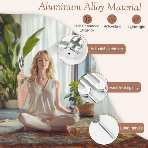 Tuning Fork,Tuning Forks for Healing Set 128Hz, 256Hz, 512Hz,1024Hz 4 Pcs Aluminum Alloy Medical for Healing Chakra Set Suitable for Sound Therapy Yoga and Meditation Accessories in Kuwait
