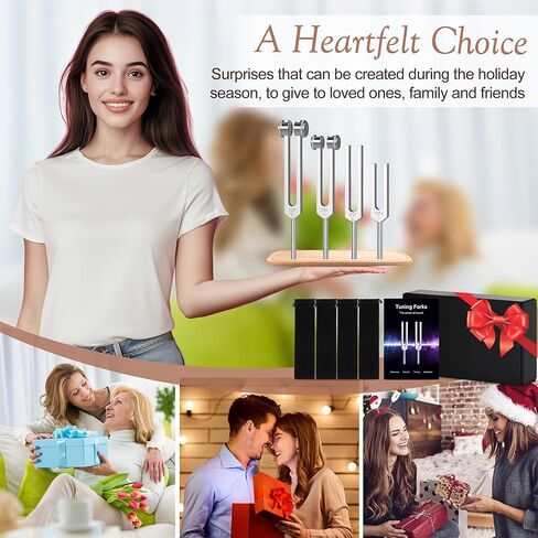 Tuning Fork,Tuning Forks for Healing Set 128Hz, 256Hz, 512Hz,1024Hz 4 Pcs Aluminum Alloy Medical for Healing Chakra Set Suitable for Sound Therapy Yoga and Meditation Accessories in Kuwait