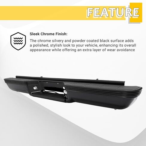 مجموعة المصد الخلفي Kuafu متوافق مع 1988-2000 Chevrolet Chevy GMC Suburban C/K 1500 2500 3500 Blazer Tahoe GMC Yukon Fleetside/Styleside Light Duty W/Impact Strip ، in Kuwait