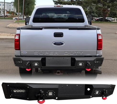 ملمس أسود خلفي متوافق مع 99 00 01 02 03 04 05 06 07 08 09 10 11 12 13 14 15 16 Ford F250/F350/F450/F550 و Super Duty (باستثناء Raptor & EcoBoost) in Saudi Arabia