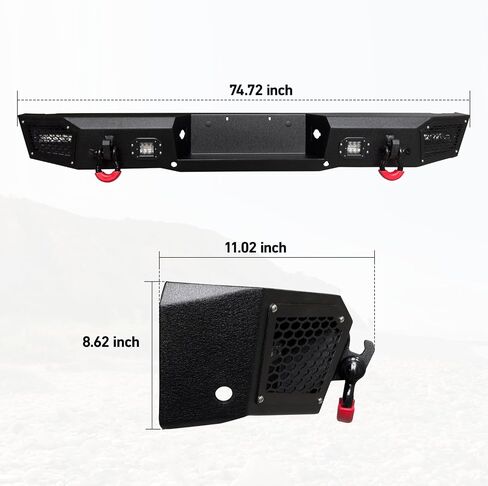 ملمس أسود خلفي متوافق مع 99 00 01 02 03 04 05 06 07 08 09 10 11 12 13 14 15 16 Ford F250/F350/F450/F550 و Super Duty (باستثناء Raptor & EcoBoost) in Saudi Arabia