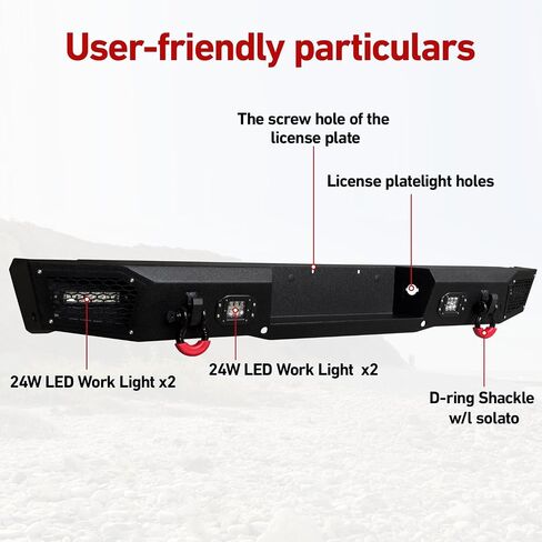 ملمس أسود خلفي متوافق مع 99 00 01 02 03 04 05 06 07 08 09 10 11 12 13 14 15 16 Ford F250/F350/F450/F550 و Super Duty (باستثناء Raptor & EcoBoost) in Saudi Arabia