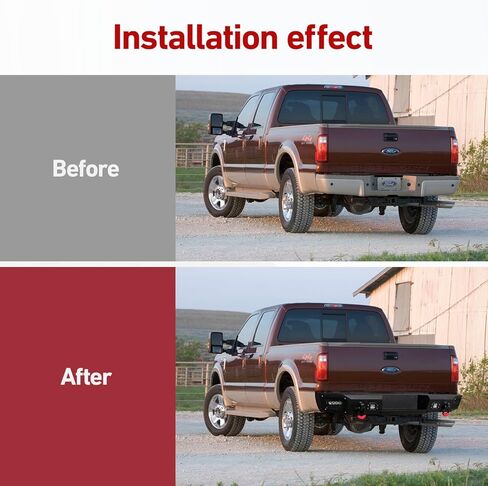 ملمس أسود خلفي متوافق مع 99 00 01 02 03 04 05 06 07 08 09 10 11 12 13 14 15 16 Ford F250/F350/F450/F550 و Super Duty (باستثناء Raptor & EcoBoost) in Saudi Arabia
