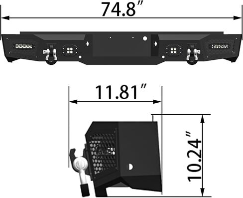 الوفير الأمامي والخلفي متوافق مع 2011 2012 2013 2014 2015 2016 Ford F250 / F350 / F450 / F550 (باستثناء Raptor و EcoBoost) in Saudi Arabia