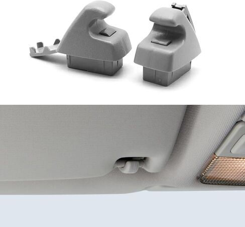 2PCS Sun Visor Clip for Cars, Sun Visor Replacement Hook Bracket Holder Clips for Chevy Cruze Sonic Spark, Car Interior Visor Accessories Sun Visor Support Clip Retainer OEM# 95994975(Gray) in Saudi Arabia