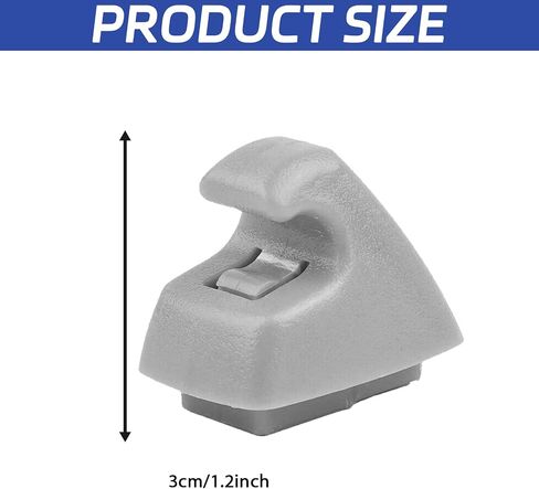 2PCS Sun Visor Clip for Cars, Sun Visor Replacement Hook Bracket Holder Clips for Chevy Cruze Sonic Spark, Car Interior Visor Accessories Sun Visor Support Clip Retainer OEM# 95994975(Gray) in Saudi Arabia