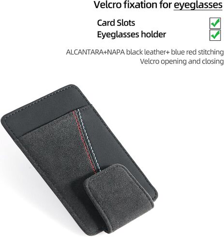 حامل النظارات الشمسية Betterhumz لـ Car Visor متوافق مع BMW X5 X6 x7 4 5 6 7 سلسلة من سلاسل نظارات Alcantara حاملي Cowhide Collasses CASE CASE CASE CASE CASE (مع البقر) in Kuwait