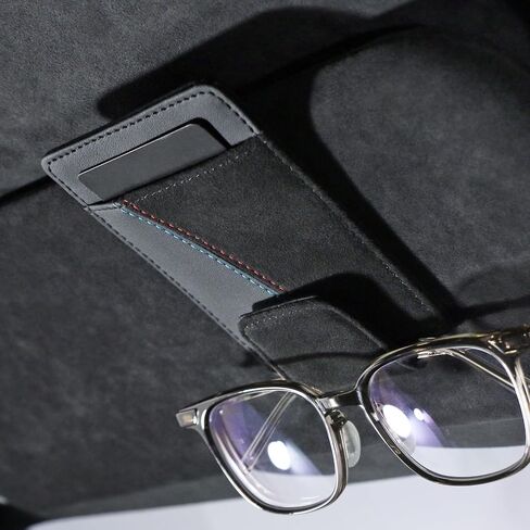 حامل النظارات الشمسية Betterhumz لـ Car Visor متوافق مع BMW X5 X6 x7 4 5 6 7 سلسلة من سلاسل نظارات Alcantara حاملي Cowhide Collasses CASE CASE CASE CASE CASE (مع البقر) in Kuwait