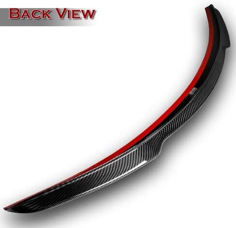 Black Real Carbon Carbon Fiber V-style trunk lid spoiler wing متوافق مع 2018-2023 Honda Accord 4DR Sedan ، 2019 2020 2021 2022 in Saudi Arabia