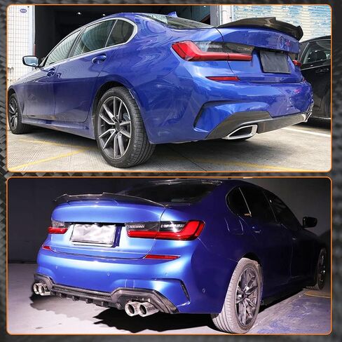 McArcar Kit Carbon Carbon Trunk Spoiler متوافق مع BMW 3 Series G20 Sedan G80 M3 SPOILER 2019-2025 330I 330E in Saudi Arabia
