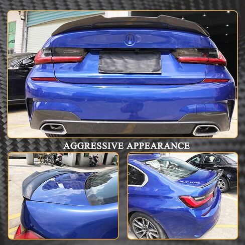 McArcar Kit Carbon Carbon Trunk Spoiler متوافق مع BMW 3 Series G20 Sedan G80 M3 SPOILER 2019-2025 330I 330E in Saudi Arabia