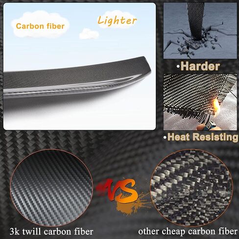 McArcar Kit Carbon Carbon Trunk Spoiler متوافق مع BMW 3 Series G20 Sedan G80 M3 SPOILER 2019-2025 330I 330E in Saudi Arabia