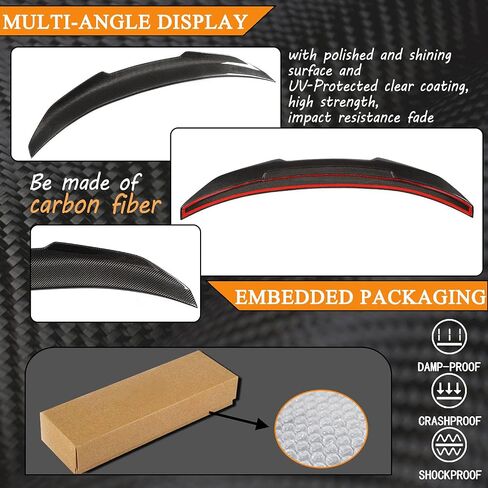 McArcar Kit Carbon Carbon Trunk Spoiler متوافق مع BMW 3 Series G20 Sedan G80 M3 SPOILER 2019-2025 330I 330E in Saudi Arabia
