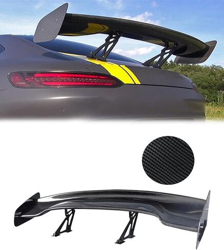57 Inch Universal Rear Trunk Spoiler Wing GT Racing Style Fit for Sedan Coupe Hatchback Adjustable Rear Spoiler Glossy Black in Kuwait