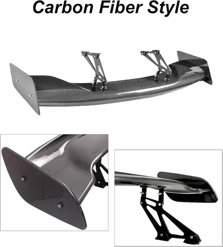 57 Inch Universal Rear Trunk Spoiler Wing GT Racing Style Fit for Sedan Coupe Hatchback Adjustable Rear Spoiler Glossy Black in Kuwait