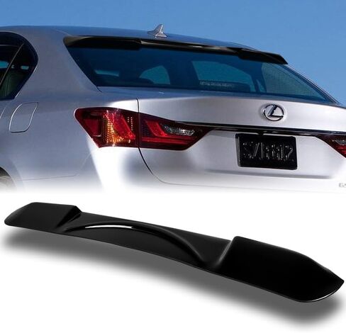 Black ABS Plastic Rear Window Roof Spoiler Wing Visor, Rain Cover, Window Protector, Compatible with 2013-2020 Lexus GS350/GS450H/GS-F Sedan, Rear Spoiler, Exterior Replacement Part in Saudi Arabia