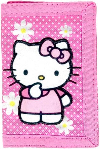 Hello Kitty Embroidered Polka Dot Floral Trifold Wallet in Saudi Arabia