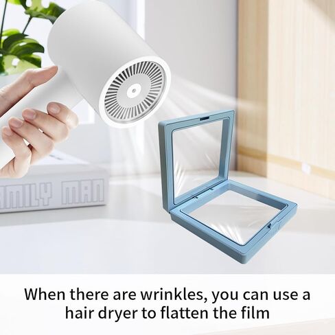 3 Pcs Seashell Holder 3D Floating Display Case, Challenge Coin Display Stand, Jewelry Display Box with Base, Freestanding Collectible Holder, Used to Showcase Jewelry, Shark Teeth, Etc(Light Blue) in Kuwait