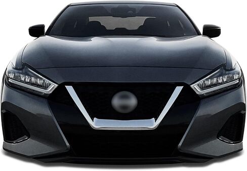 SlickMod Chrome Delete Blackout Vinyl Overlay for 2019-2022 Nissan Maxima Front Grill & Lower Lip Trim (1. Full Kit, Gloss Black) in Saudi Arabia