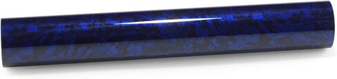 12"x60" (1FTx5FT) Royal Blue PET Marble Forged Carbon Fiber Textured Gloss Vinyl Wrap Auto Car Sticker Decal Film Sheet Bubble Free Air Release Technology with Tool Kit in Saudi Arabia