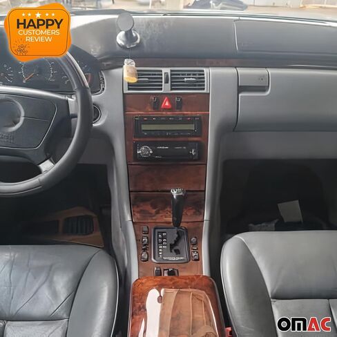 Omac Recrest Box Lid Cover for Mercedes E Class W210 Sedan 1996-2002 Wood Walnut 1 PC in Saudi Arabia