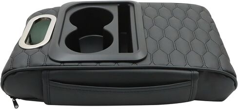 Priprilod Gray Car Center Center Censole Console Prester ، رغوة الذاكرة مع حامل الكأس وحامل الهواتف المحمولة ، منظم وحدة التحكم في مركز السيارات متعددة الوظائف ، Universal Fit لمعظم الملحقات الداخلية للسيارات in Saudi Arabia