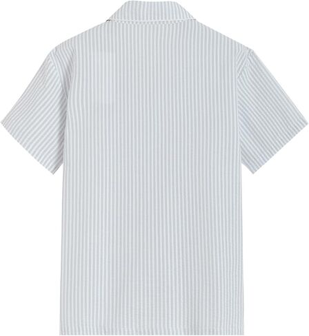 Latuza Men's Cotton Seersucker Pajama Shirt Lightweight Button Down Sleep Shirt in Saudi Arabia