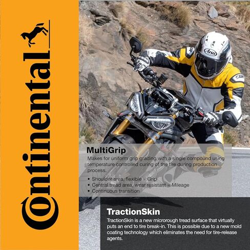 Continental ContiRoadAttack 4 Sport Touring Motorcycle Tire - Enhanced Wet & Dry Weather Performance, Superior Grip, and Outstanding Durability (120/70ZR17) in Saudi Arabia