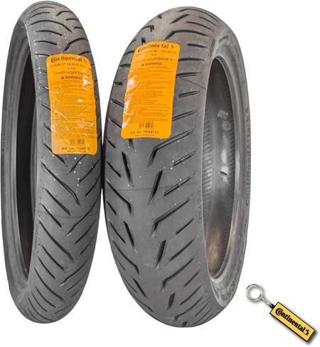 Continental ContiroAdattack 4 Sport Touring Potorting Porearcycle Tyre - أداء الطقس الرطب والجاف المحسن ، والقبضة الفائقة ، والمتانة المتميزة (120/70ZR17) in Saudi Arabia