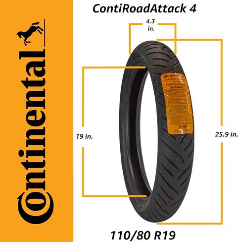 Continental ContiroAdattack 4 Sport Touring Potorting Porearcycle Tyre - أداء الطقس الرطب والجاف المحسن ، والقبضة الفائقة ، والمتانة المتميزة (120/70ZR17) in Saudi Arabia