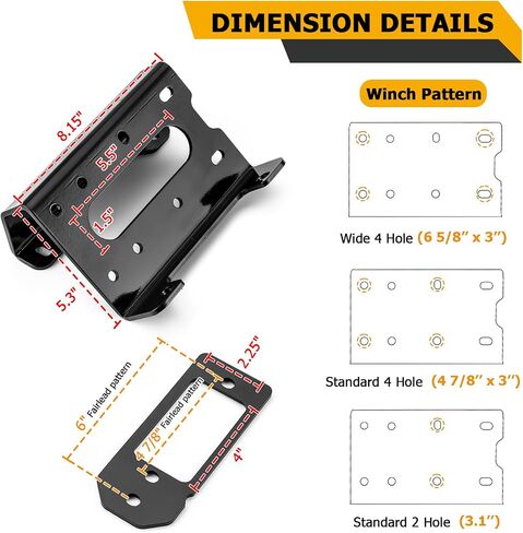 Weisen Winch Mount Bracket Plate متوافق مع Defender Can-Am HD5/HD7/HD8/HD9/HD10/MAX 2016-2025 in Saudi Arabia