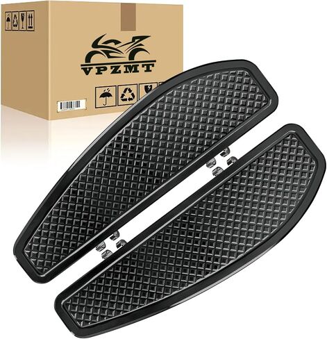 Black Anti-Slip Stretched Driver Rider Floorboards Foot Board For Harley Touring/Road King/Road Glide/Street Glide/Electra Glide/Ultra 1986-2023, Softail 1986-2017 in Saudi Arabia