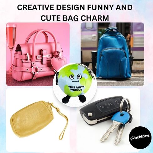 Bag Keychains, Plush Accessory and Hanging Decoration for Purse, Handbag, Backpack, Funny Meme Gift in Kuwait