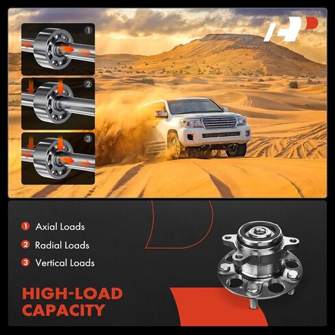 A-Premium 2 x Rear Wheel Bearing and Hub Assembly Compatible with Honda Civic 2012, with 5-Lug in Saudi Arabia
