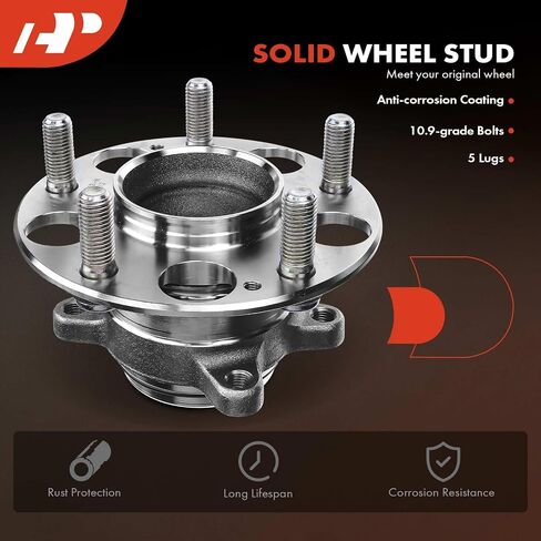 A-Premium 2 x Rear Wheel Bearing and Hub Assembly Compatible with Honda Civic 2012, with 5-Lug in Saudi Arabia