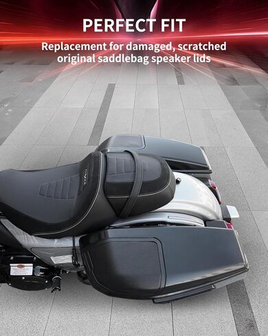 6x9 أسود سرج أغطية مكبر صوت لـ Harley Cvo Road Street Glide 2023-2025 FLHX FLTRX FLTRXSTSE 2024-2025 (لا توجد مكبرات صوت) in Saudi Arabia