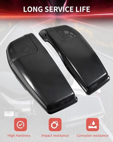 6x9 أسود سرج أغطية مكبر صوت لـ Harley Cvo Road Street Glide 2023-2025 FLHX FLTRX FLTRXSTSE 2024-2025 (لا توجد مكبرات صوت) in Saudi Arabia