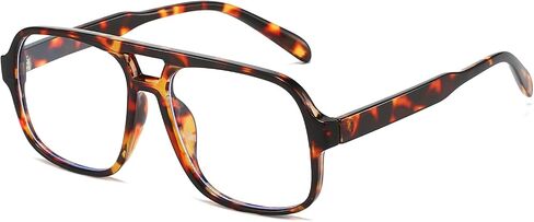 Mirkcittle Retro Square Aviator Blue Light Glocking Glockes for Women Men Eyeglass Eyeglasses Fake Fame in Kuwait